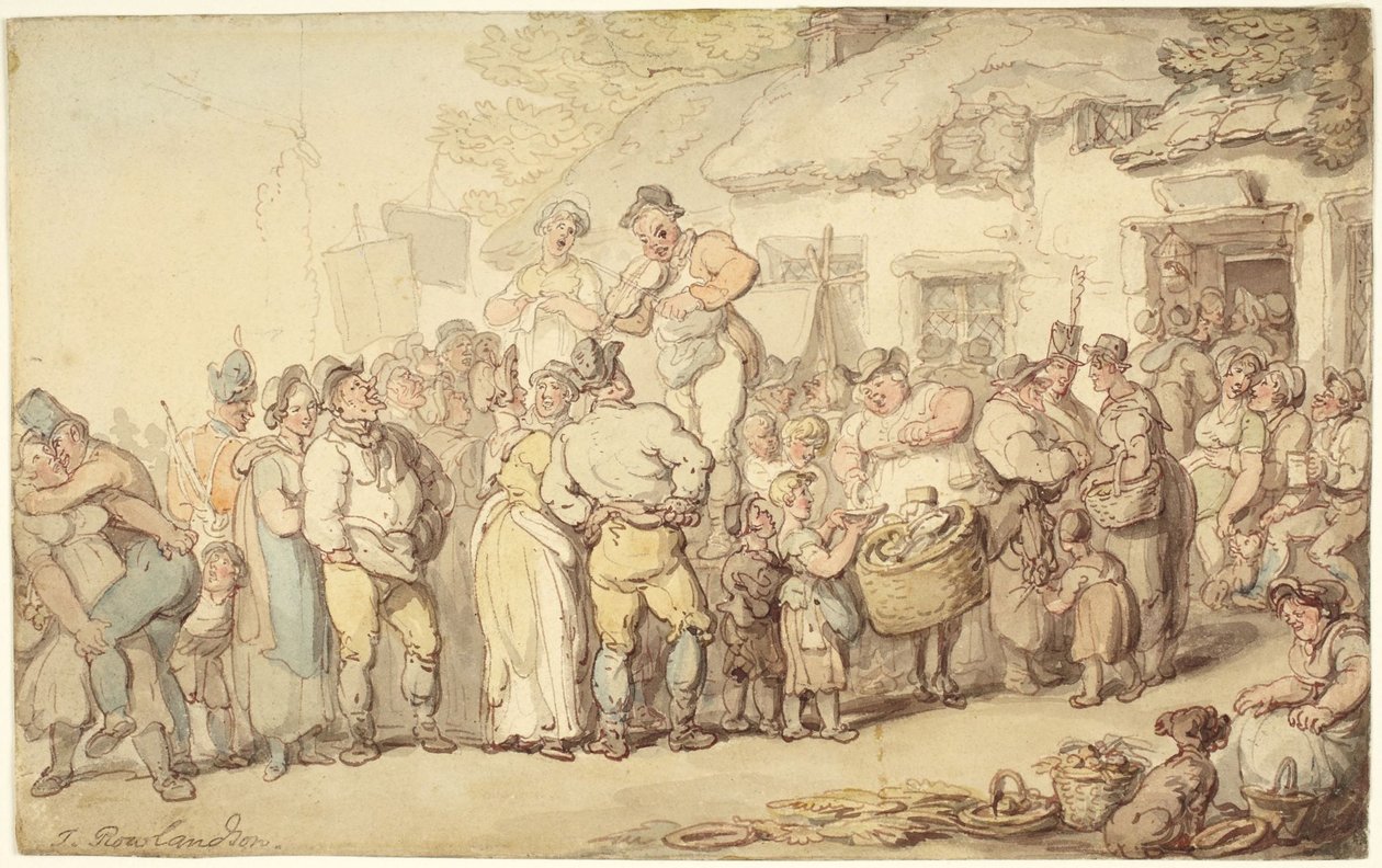 Dorpsfeest door Thomas Rowlandson