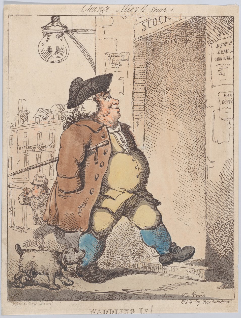 Waddling In!, 1 augustus 1799 door Thomas Rowlandson