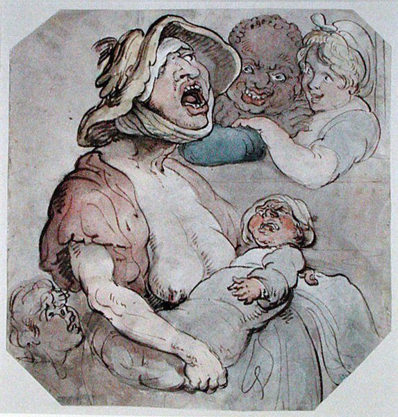 Onderbroken voedster door Thomas Rowlandson
