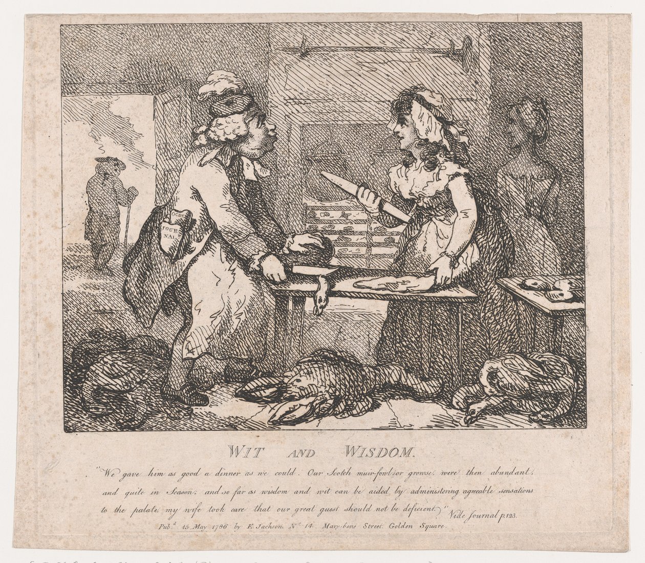 Wit en wijsheid Pittoreske schoonheden van Boswell, deel de eerste door Thomas Rowlandson