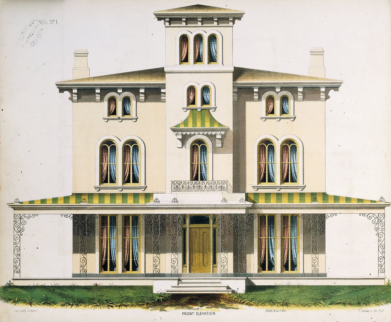 Vooraanzicht voor Villa No.1, uit 