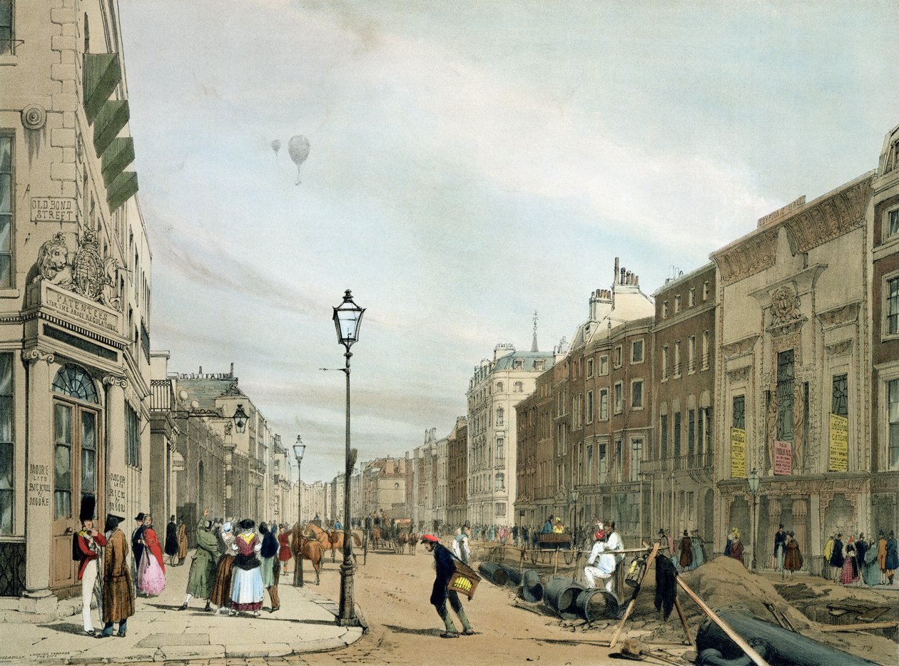 Piccadilly vanaf de hoek van Old Bond Street, uit 