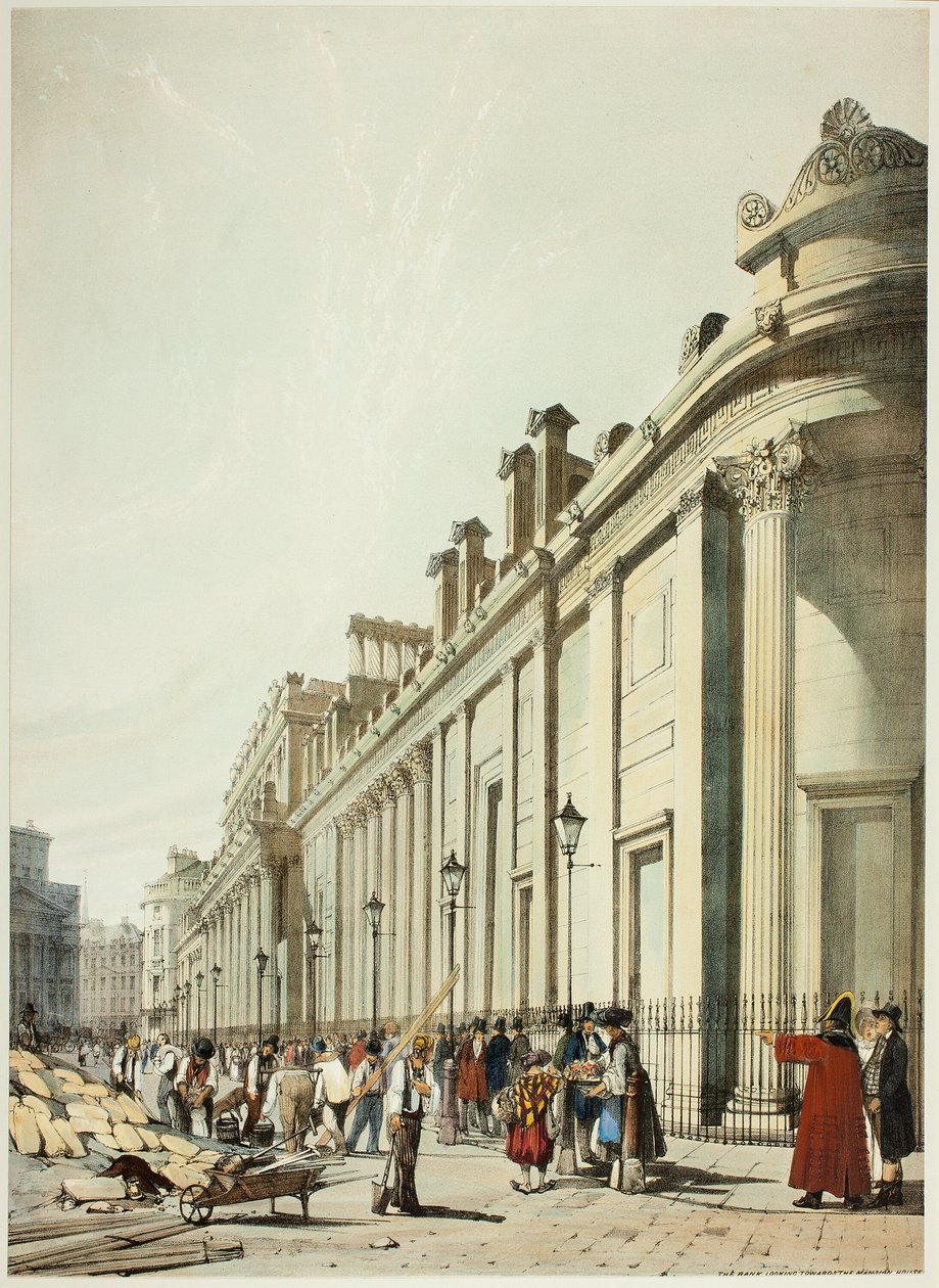 De bank met uitzicht op het herenhuis, uit Originele uitzichten van Londen zoals het is door Thomas Shotter Boys