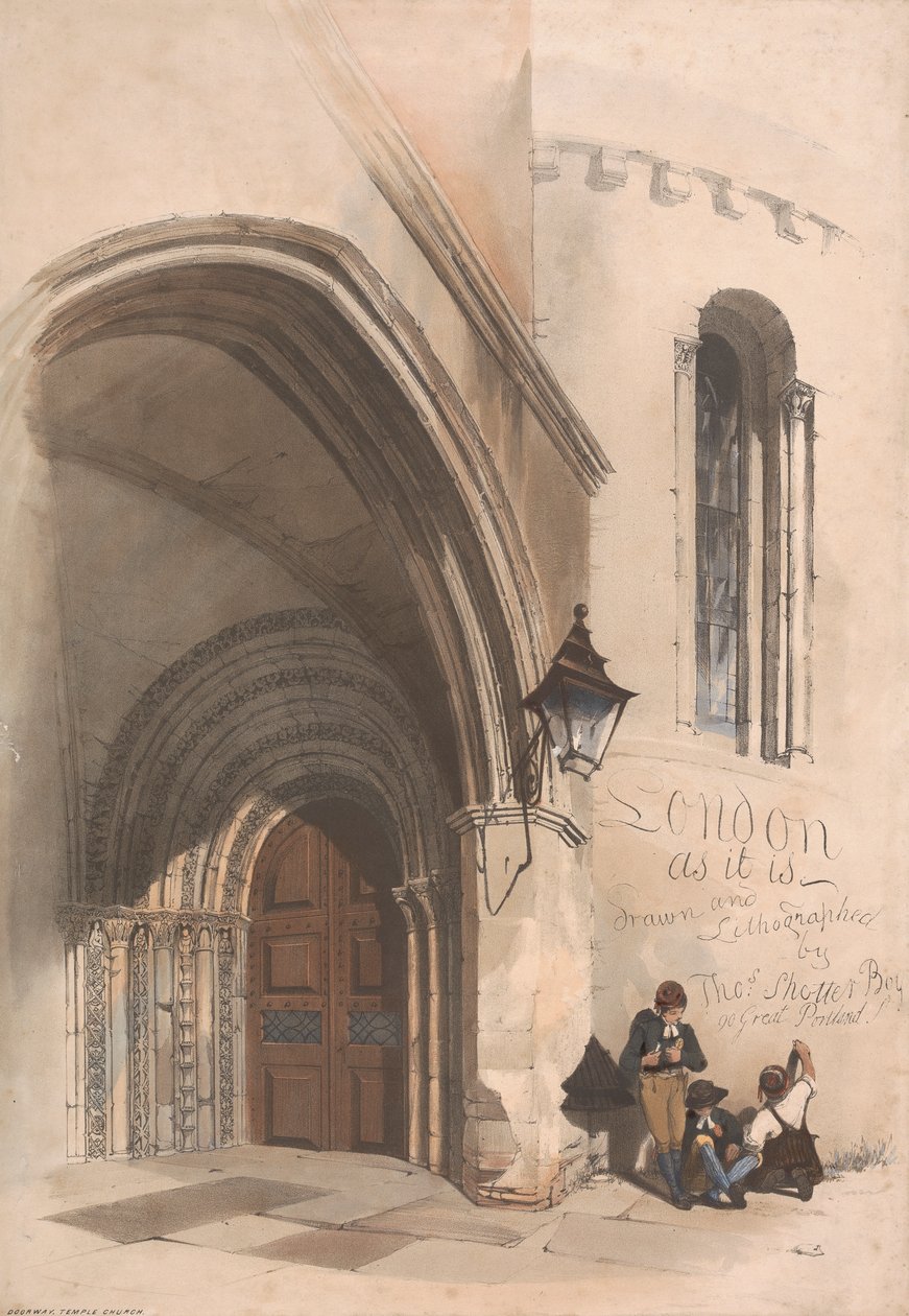 Titelpagina van een set lithografieën van Londen door Thomas Shotter Boys