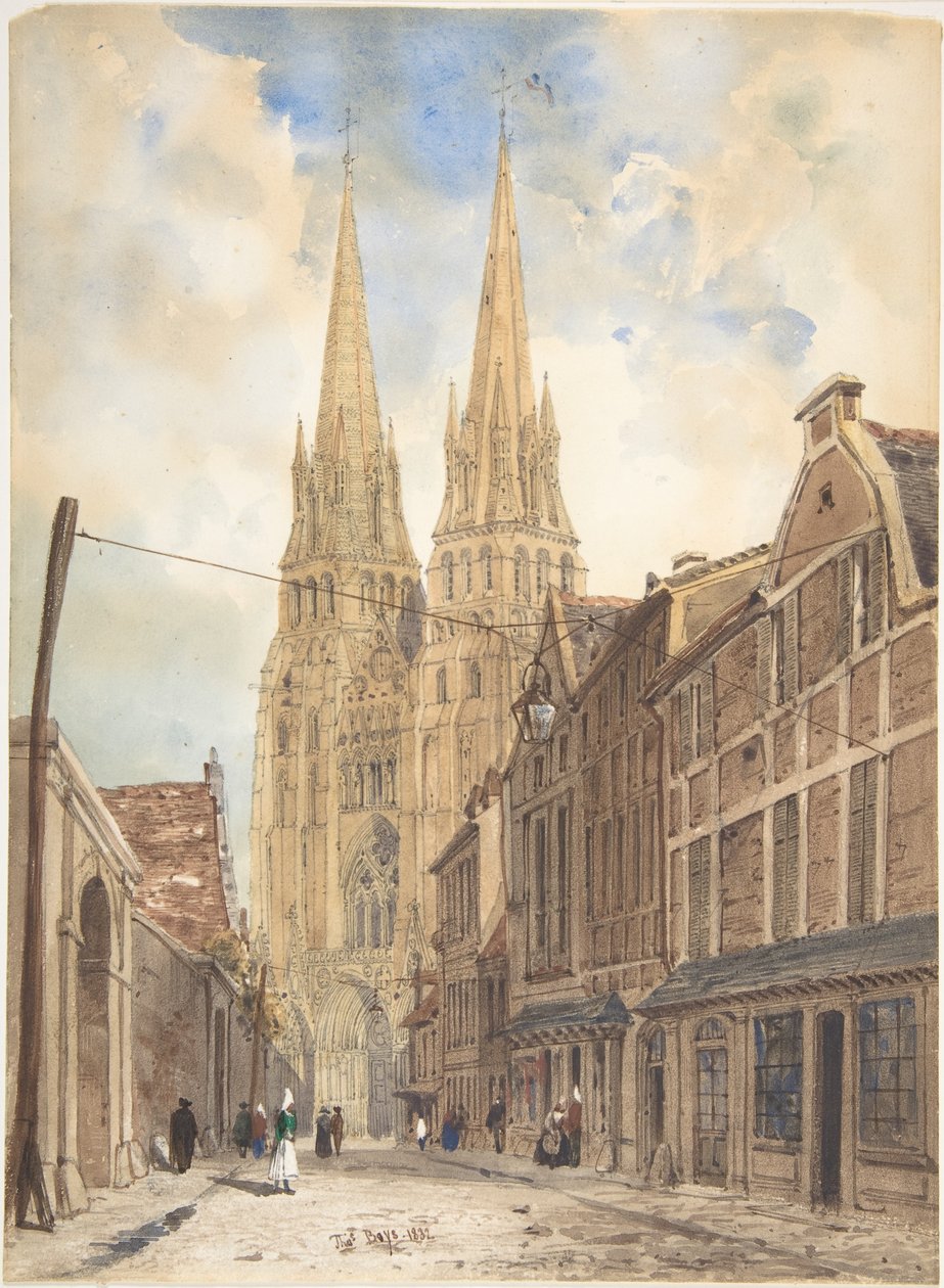 Gezicht op Bayeux door Thomas Shotter Boys