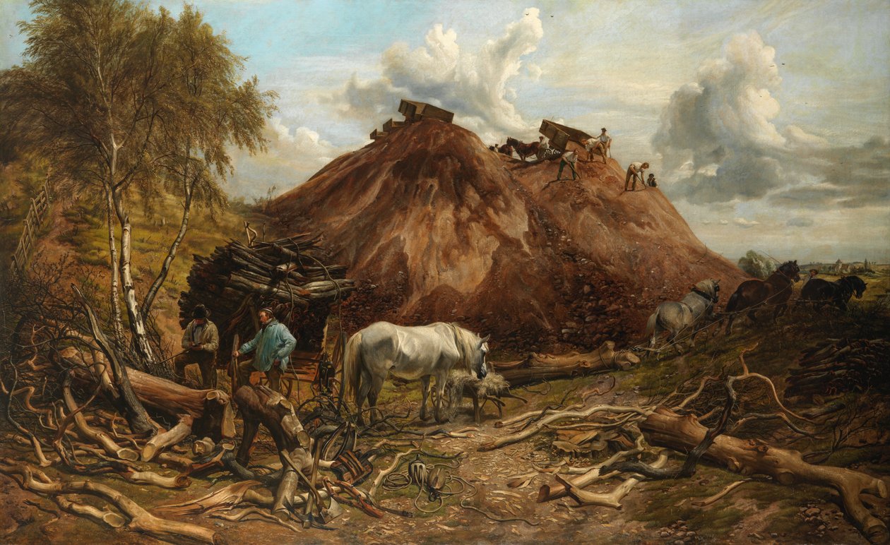 Het Bos Ruimen voor de IJzeren Weg door Thomas Sidney Cooper