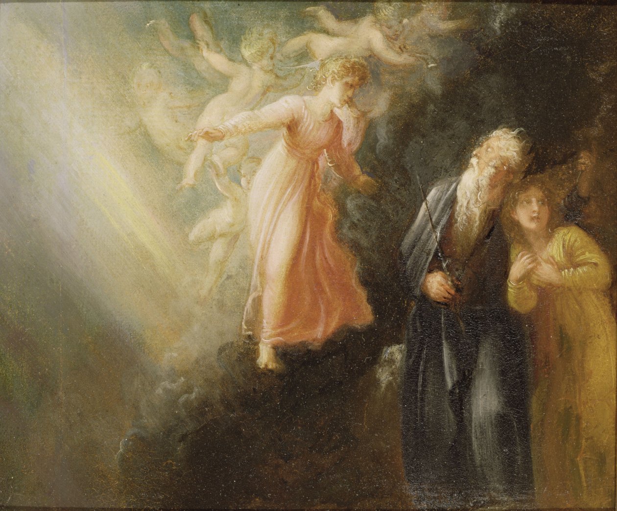 Prospero, Miranda en Ariel, uit 