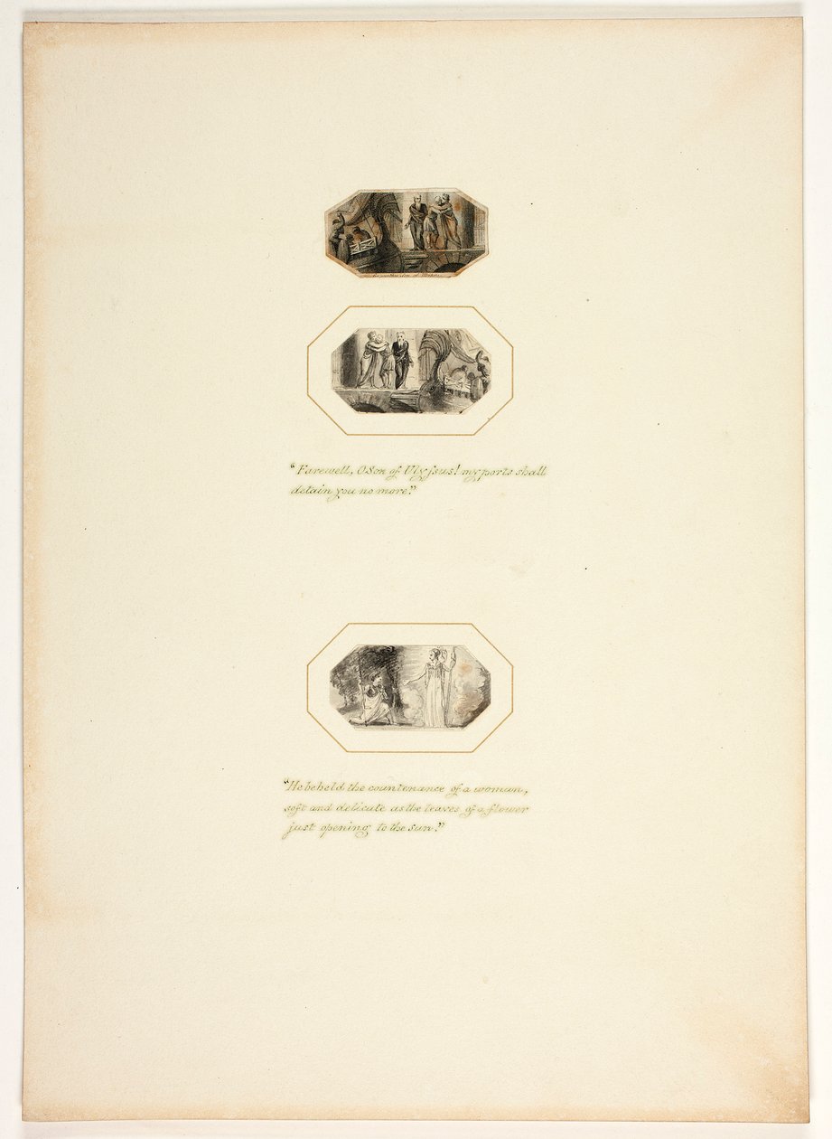 Studie für eine Platte aus Telemachus door Thomas Stothard