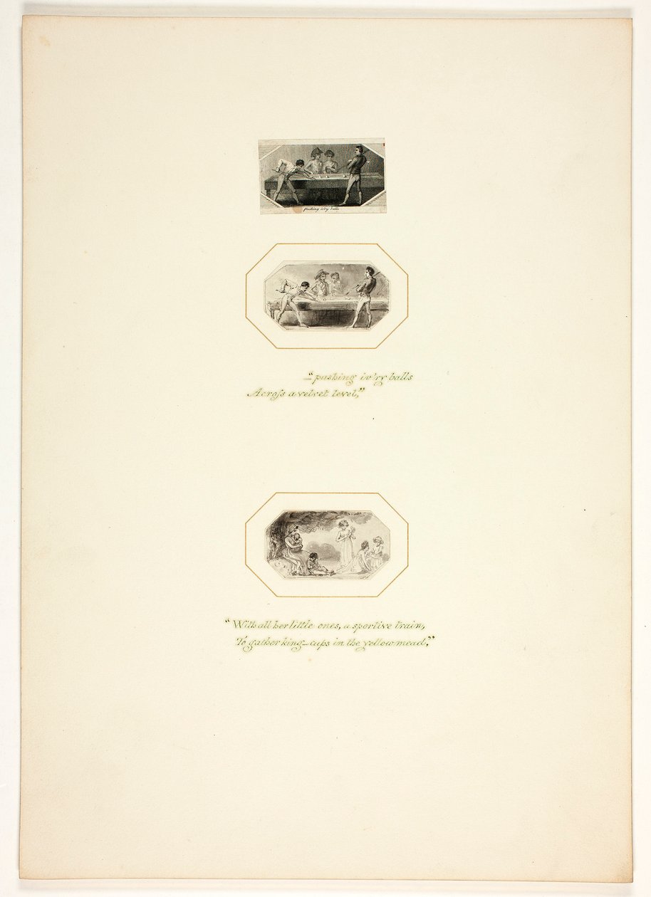 Studie voor een plaat uit *The Task* door Thomas Stothard