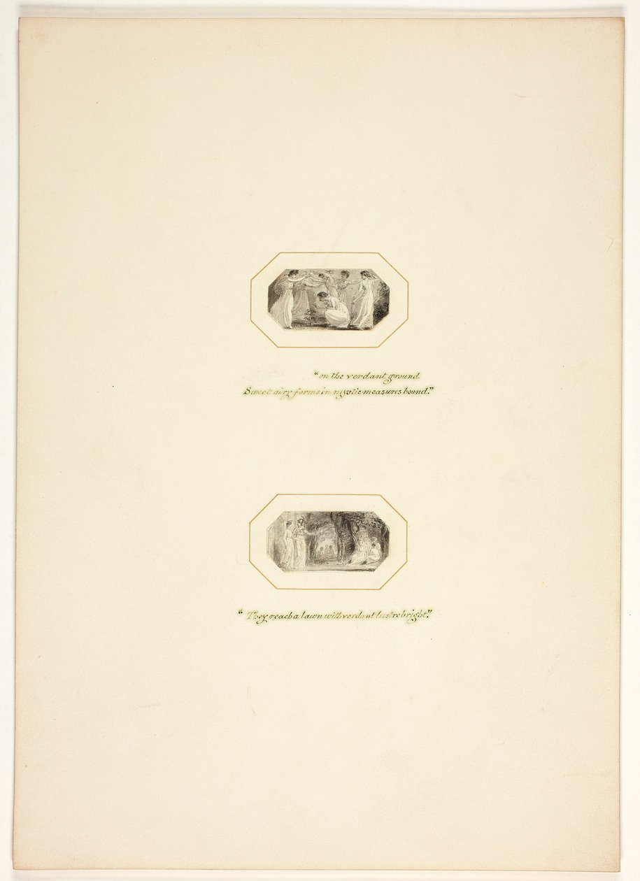 Studie für eine Platte aus The Task door Thomas Stothard