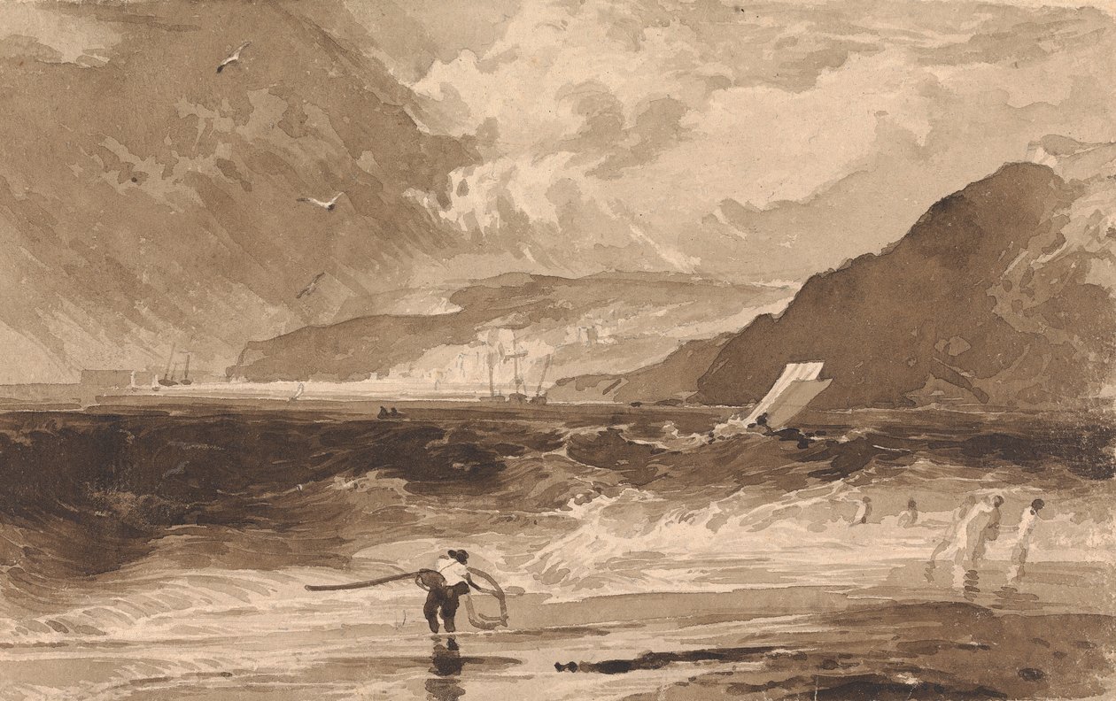 Lyme Regis, Dorsetshire, een bui door Thomas Sully