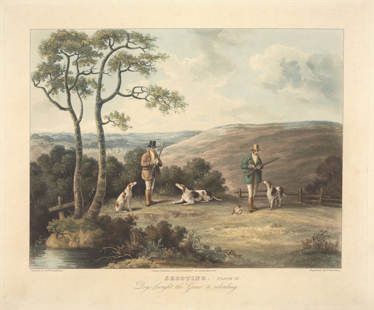 Een set van vier - Schieten: Plaat III. Honden brachten de roem en herladen door Thomas Sutherland