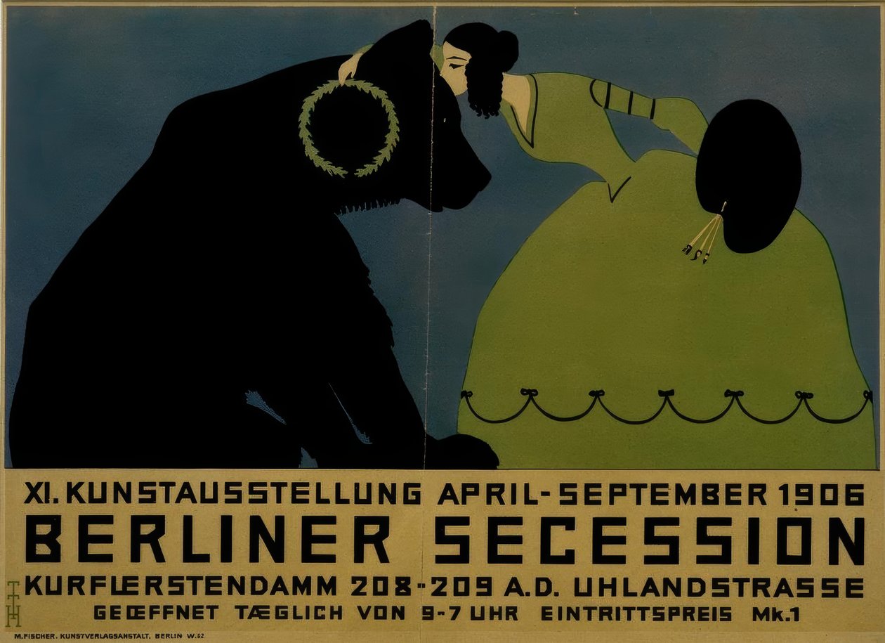 Berliner Secession 1906 / T. Heine / Poster, 1906 door Thomas Theodor Heine