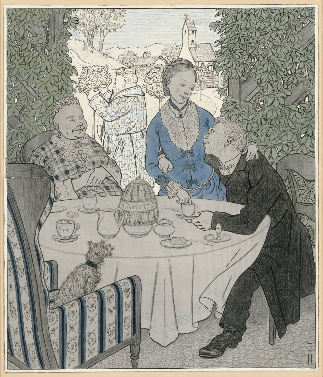 De kandidaat voor het predikantschap (Beelden uit het gezinsleven, nr. 13) door Thomas Theodor Heine