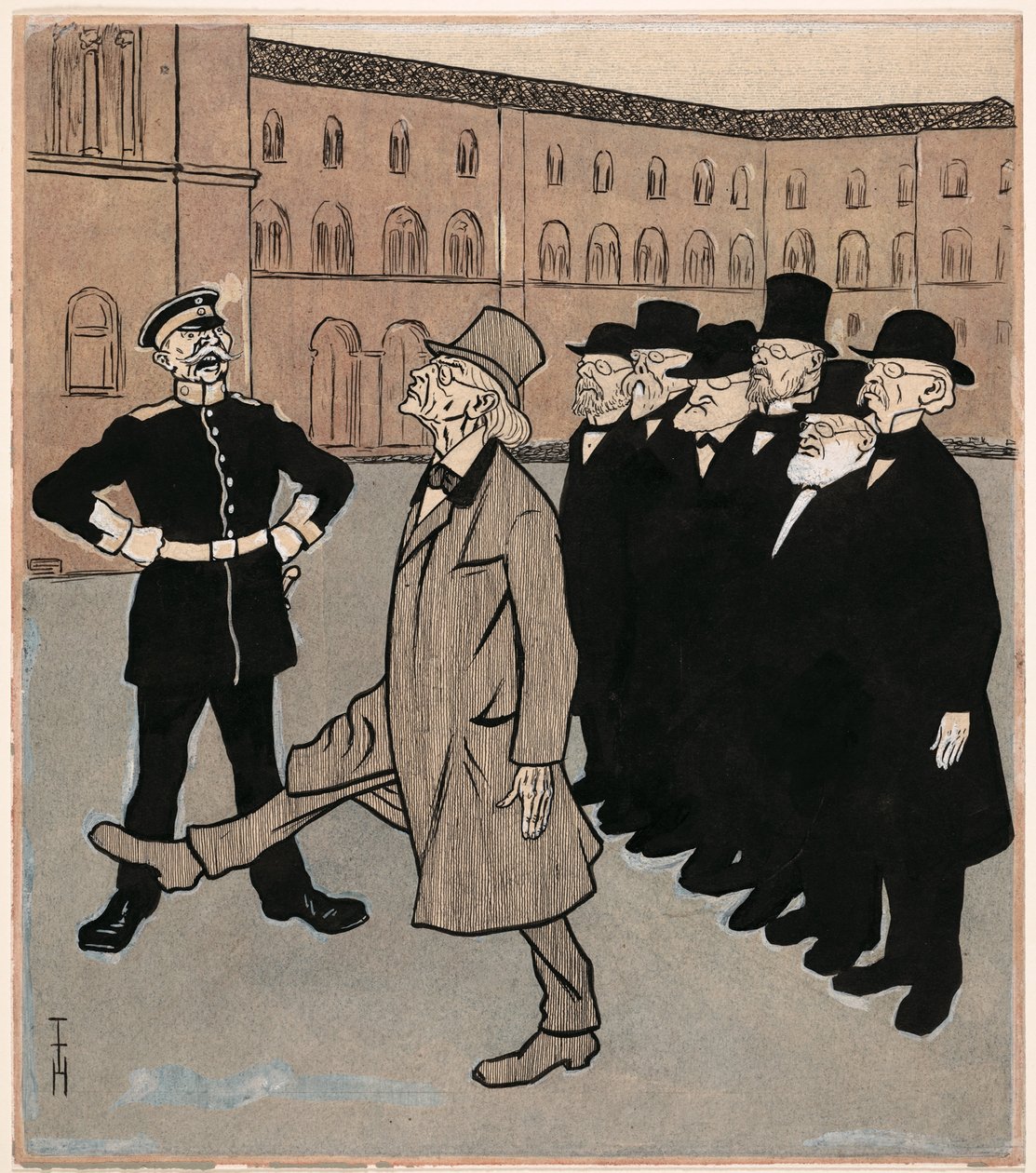 De vrijheid van de wetenschap; Simplicissimus V/5 door Thomas Theodor Heine