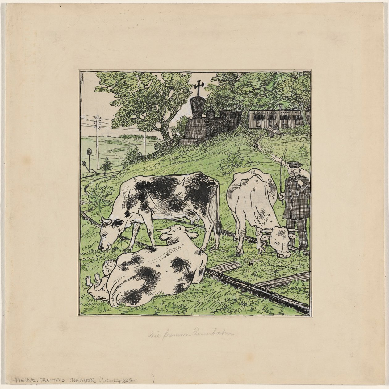 De vrome spoorweg door Thomas Theodor Heine