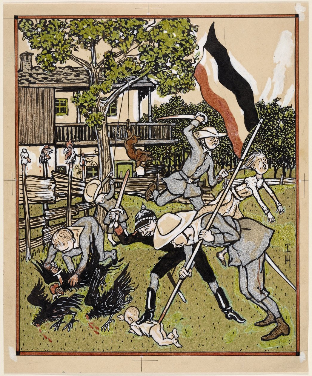 Zoals de ouden zongen; Simplicissimus V/22 door Thomas Theodor Heine