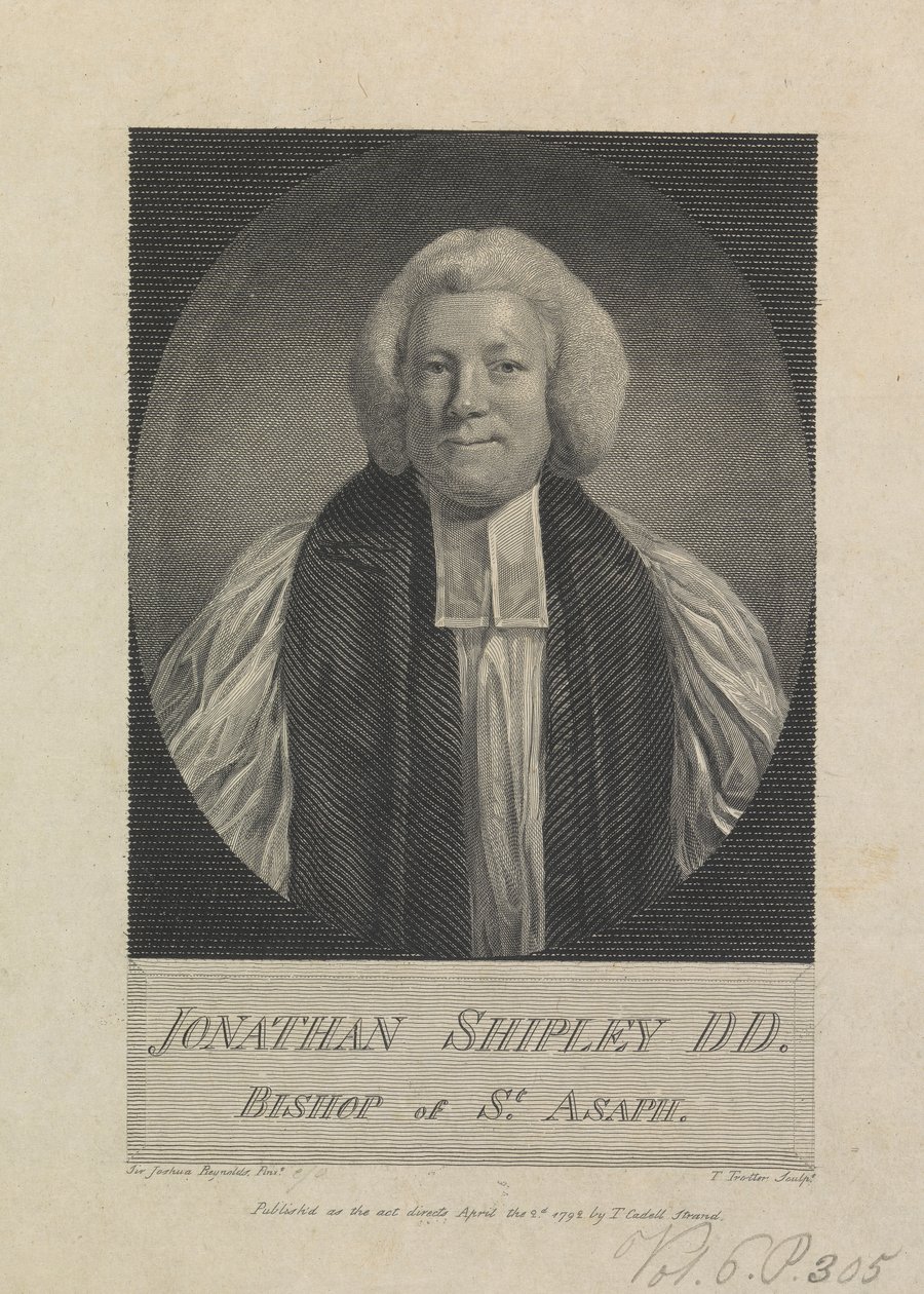 Jonathan Shipley, bisschop van St. Asaph door Thomas Trotter