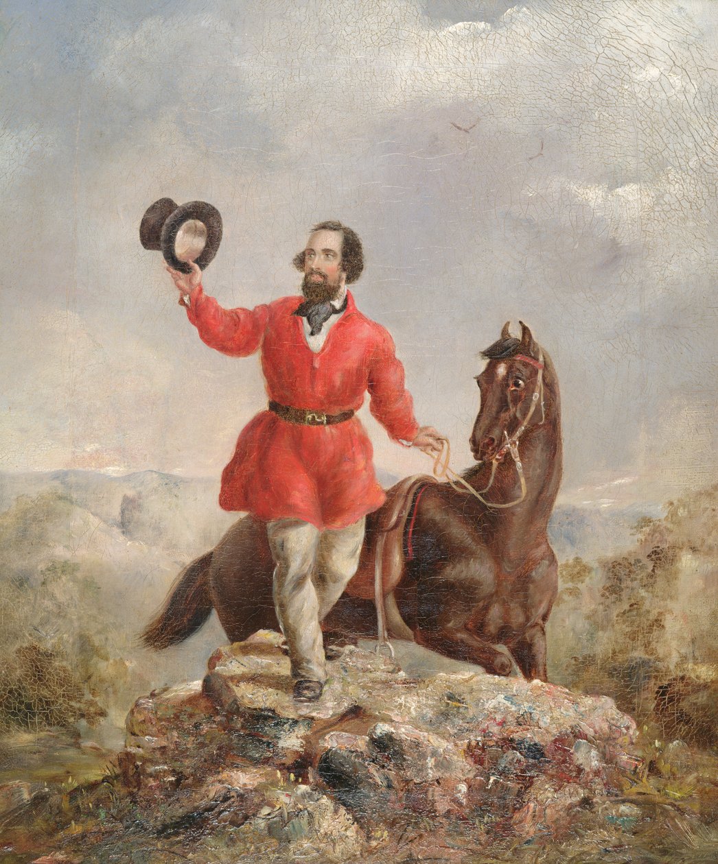 Mr E.H. Hargraves, de Goudontdekker van Australië, 1851 door Thomas Tyrwhitt Balcombe