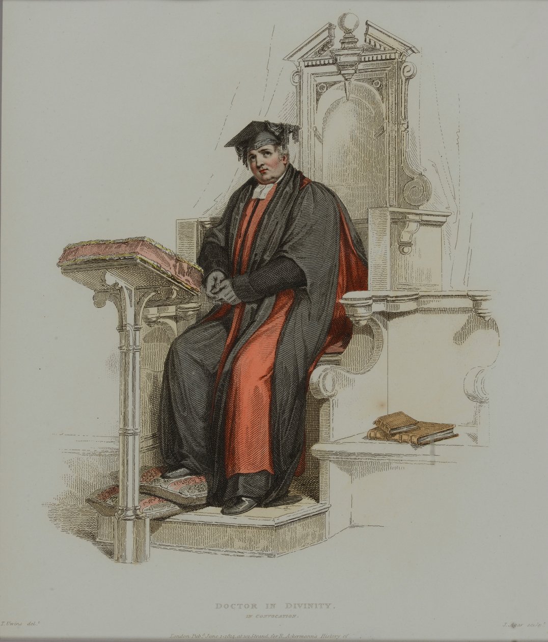 Doctor in de Godgeleerdheid, gegraveerd door J. Agar door Thomas Uwins