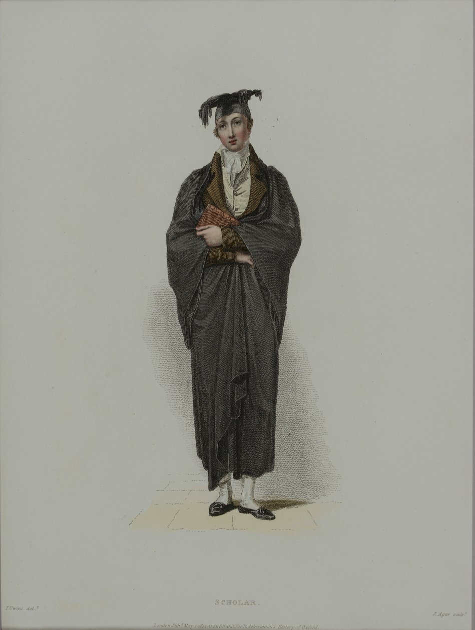 Geleerde, gegraveerd door J. Agar, gepubliceerd in R. Ackermann