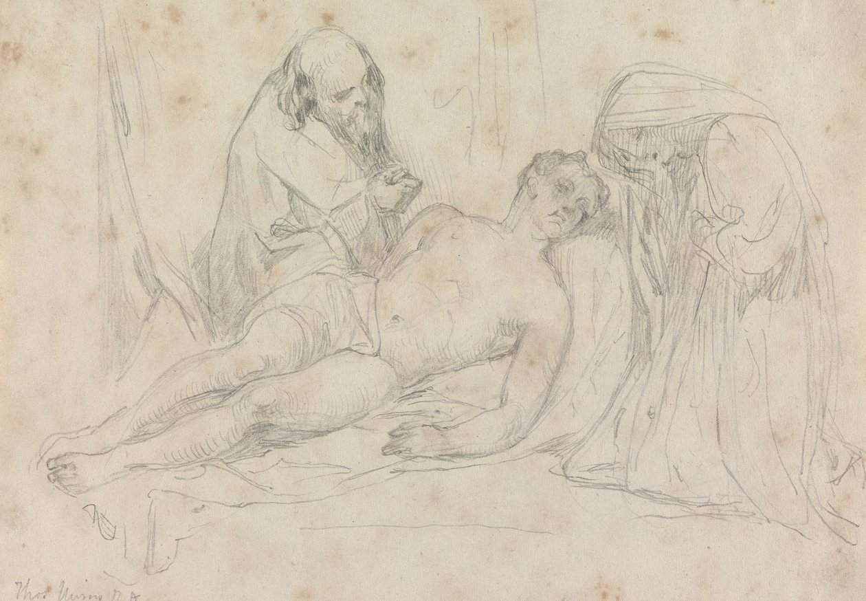 De dood van - ingesteld door William Etty R.A. door Thomas Uwins