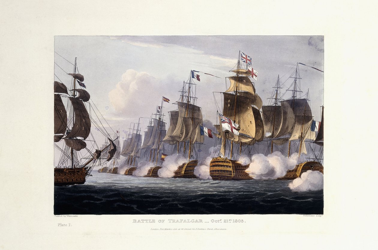De Slag bij Trafalgar, 21 oktober 1805, 1816 door Thomas Whitcombe