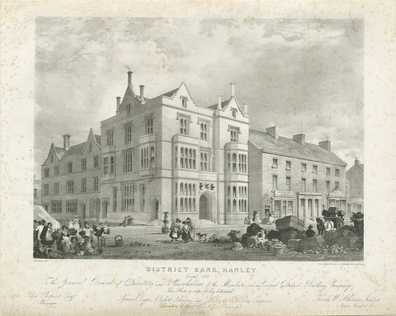 Hanley - District Bank door Thomas Witlam Atkinson