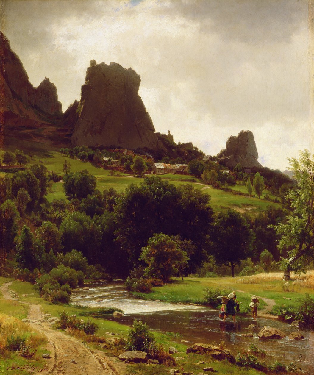 Zomer Pastorale (Uitzicht op Kallenfels) 1853 door Thomas Worthington Whittredge
