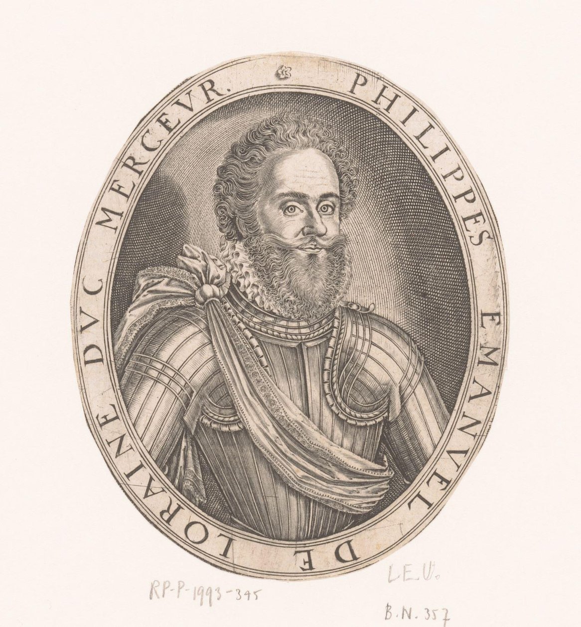 Portret van Philippe-Emmanuel de Lorraine hertog van Mercoeur door Thomas de Leu