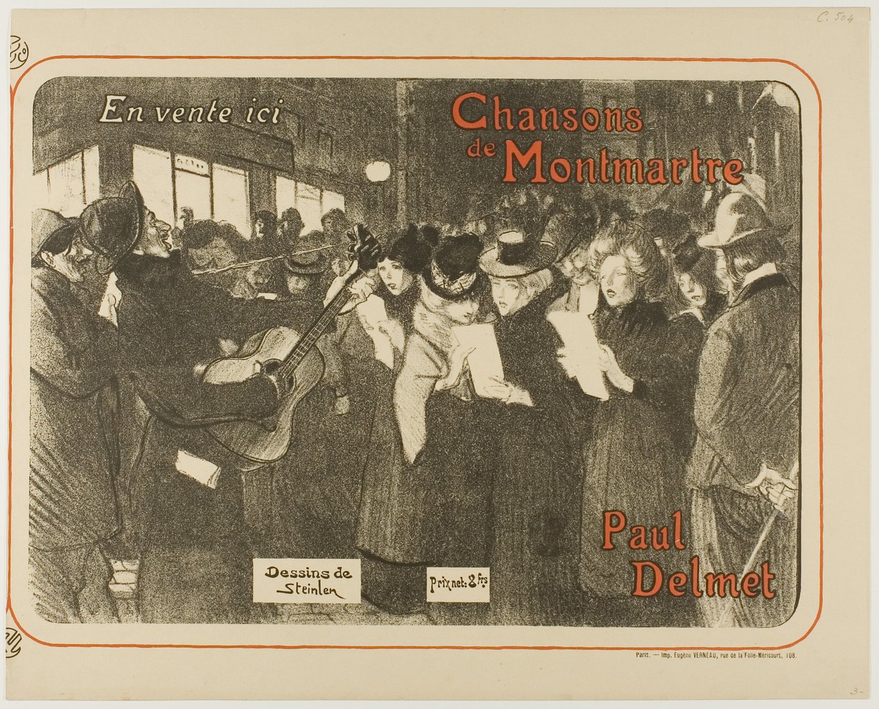 Liedjes van Montmartre door Théophile Alexandre Pierre Steinlen