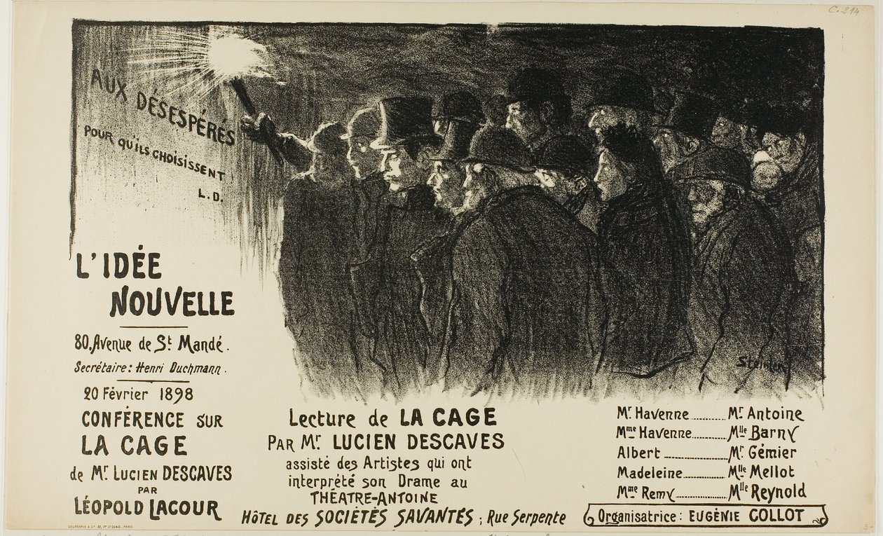 Het nieuwe idee door Théophile Alexandre Pierre Steinlen