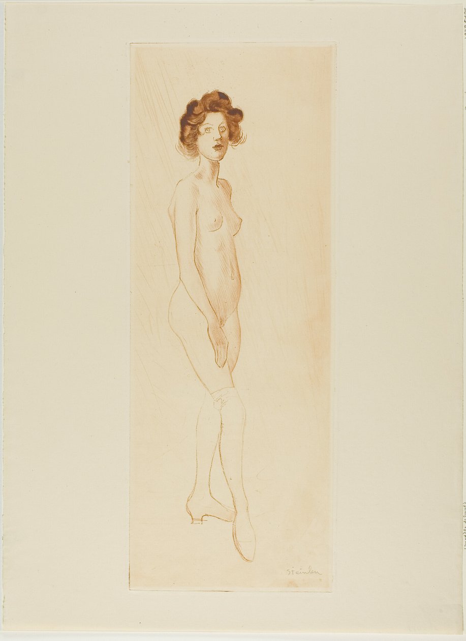 Staand model door Théophile Alexandre Pierre Steinlen