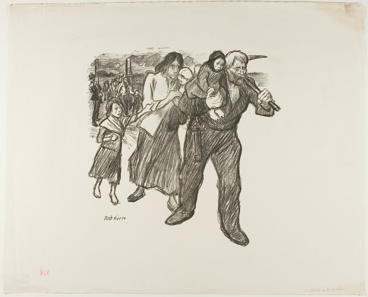 Verontwaardiging in Pas-de-Calais door Théophile Alexandre Pierre Steinlen