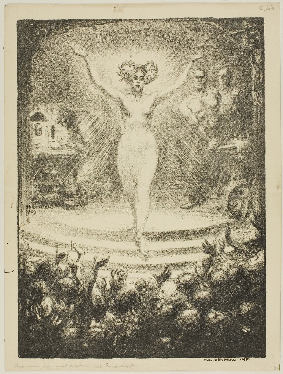 Programma voor een matinee in het Trocadéro door Théophile Alexandre Pierre Steinlen