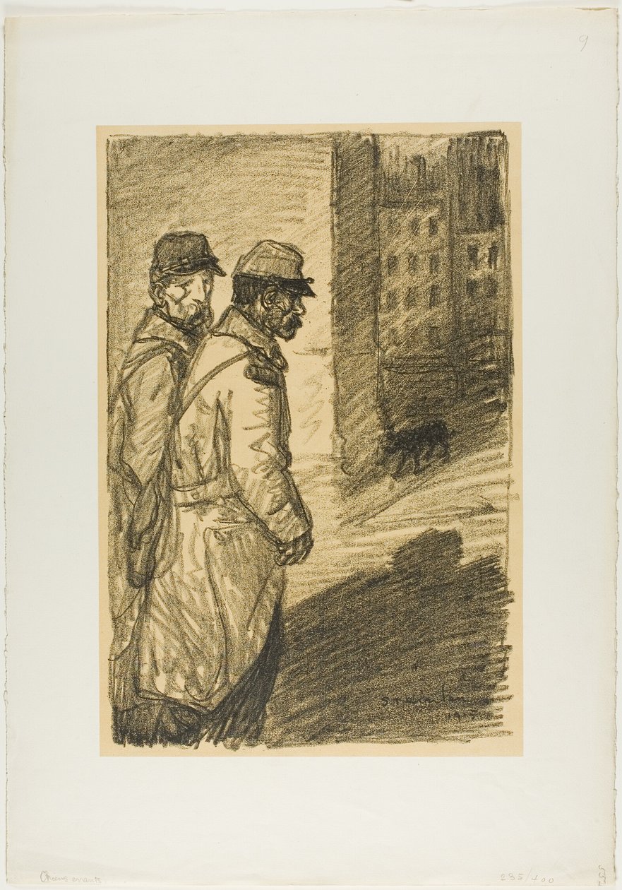 Zwerfhonden door Théophile Alexandre Pierre Steinlen