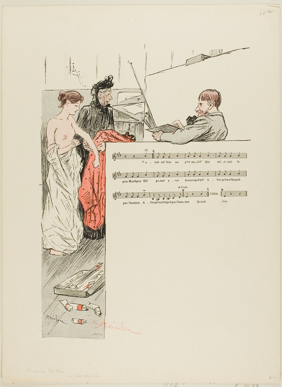 Het kleine model door Théophile Alexandre Pierre Steinlen