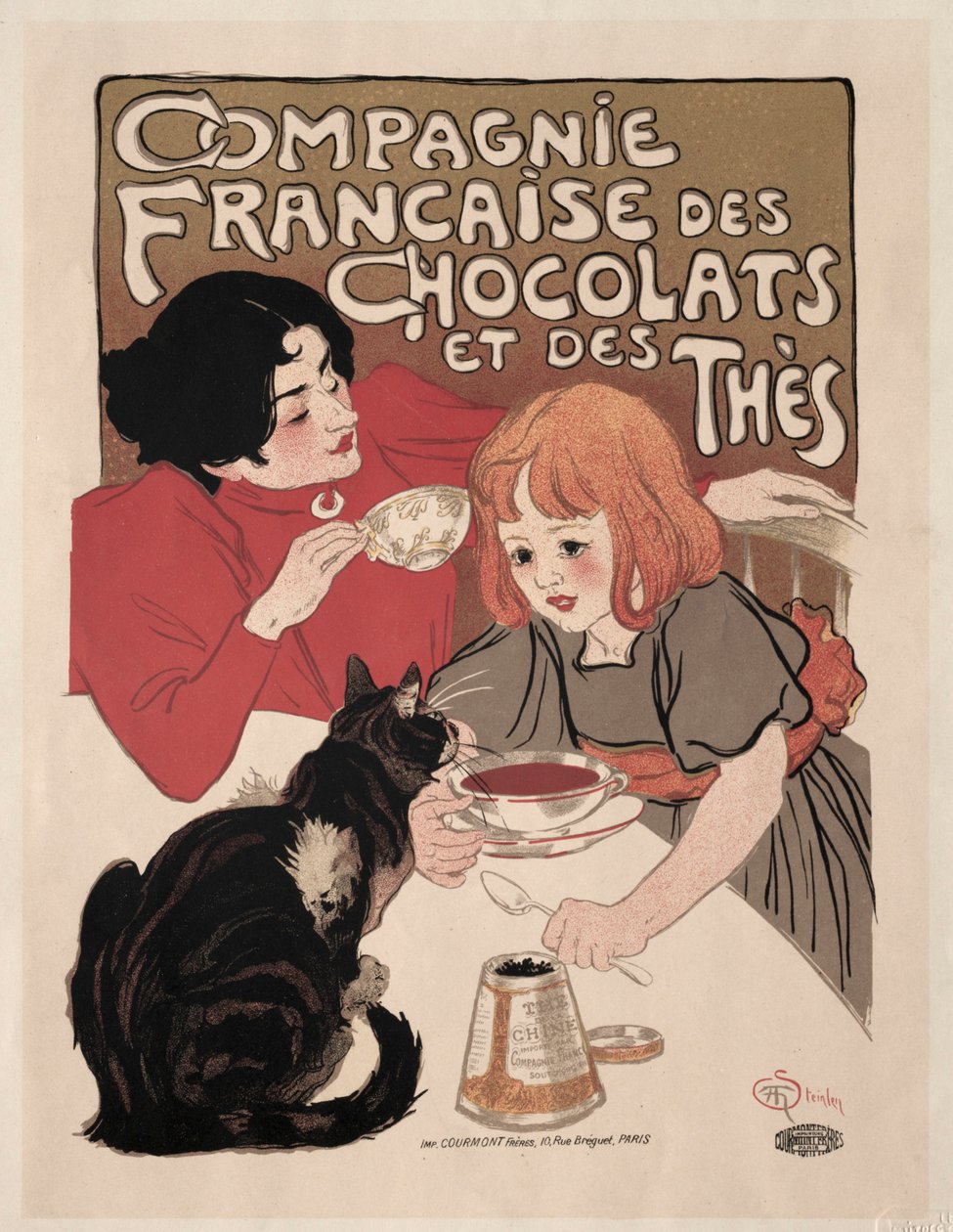 Compagnie Française des Chocolate et des Thés door Théophile Alexandre Steinlen