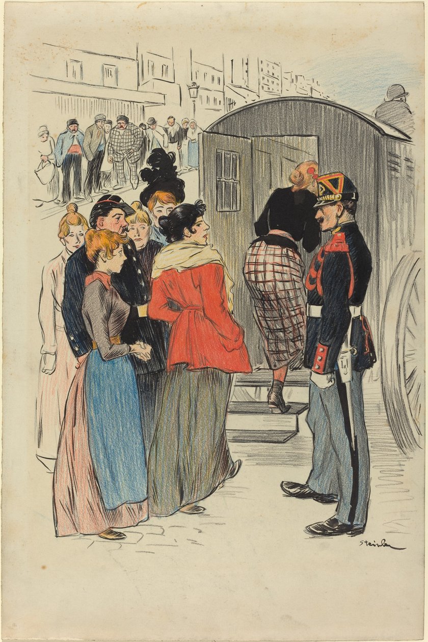 De Razzia, 1893 door Théophile Alexandre Steinlen
