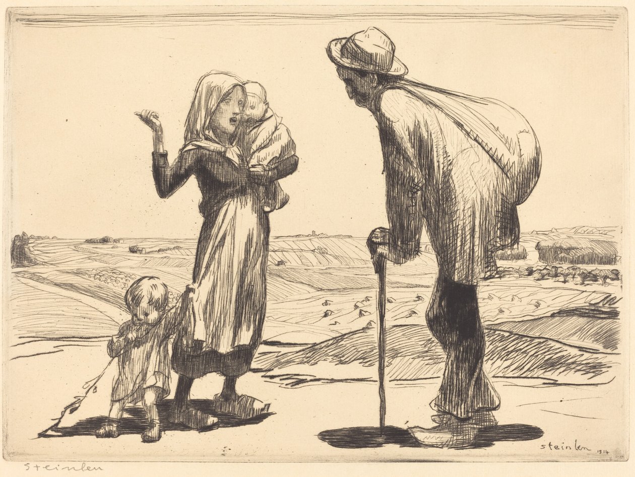 De Verre Stad, 1914 door Théophile Alexandre Steinlen