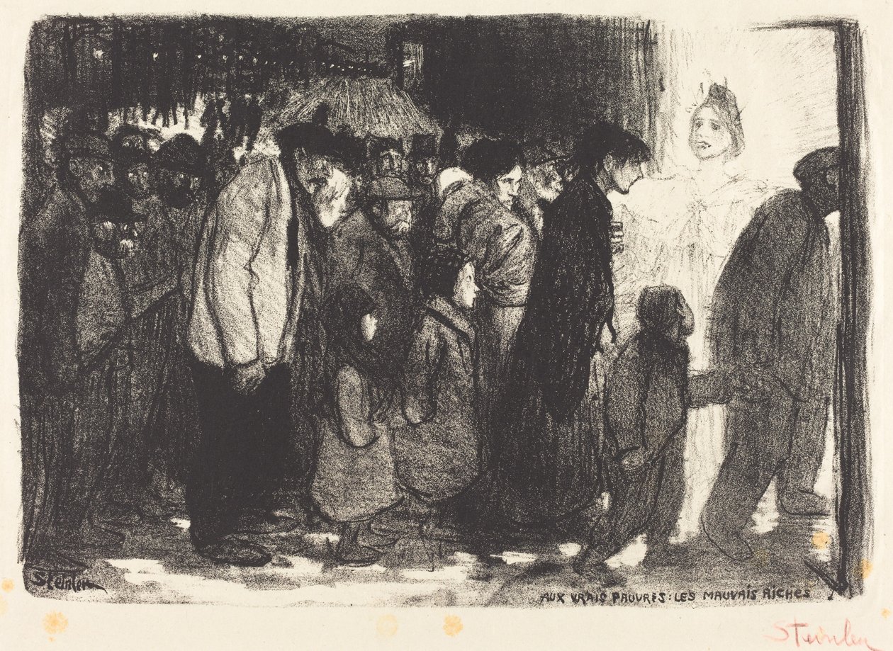 Aan de Ware Armen: De Slechte Rijken, 1894 door Théophile Alexandre Steinlen