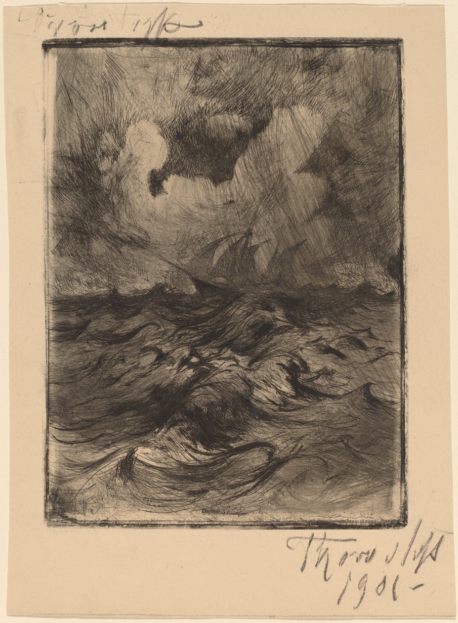 Storm op Zee door Thorvald Simeon Niss