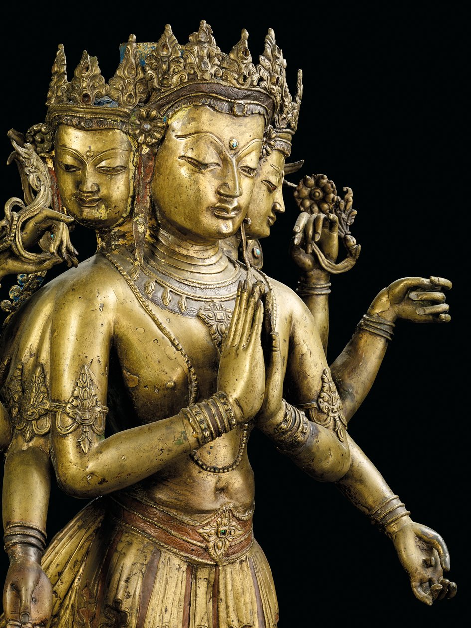 Ekadashalokeshvara-beeld door Tibetan School