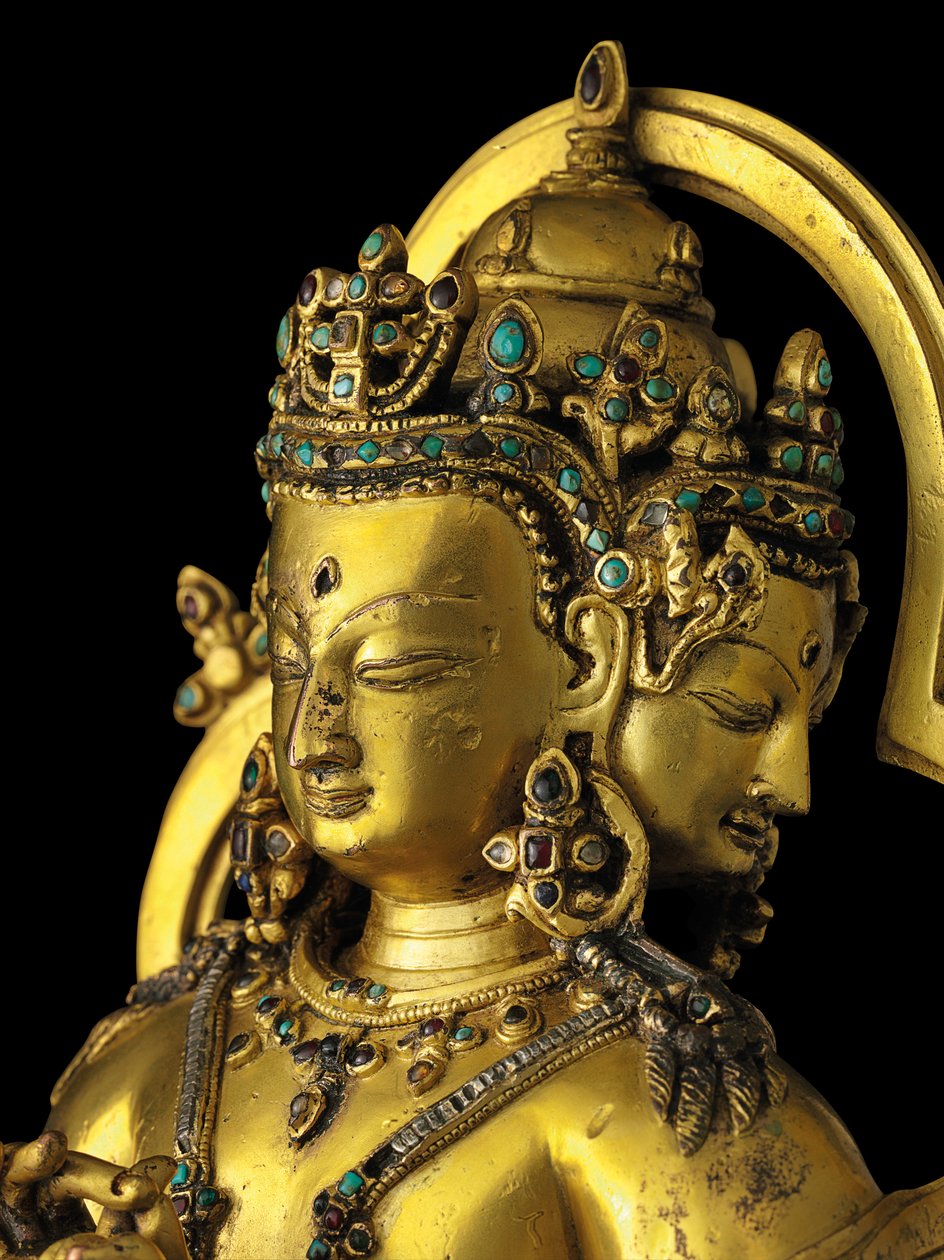 Figuur van Vairochana, Densatil door Tibetan School