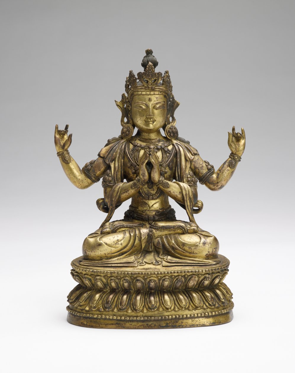 Sukhavati Avalokiteshvara, laat 17e-begin 18e eeuw door Tibetan School