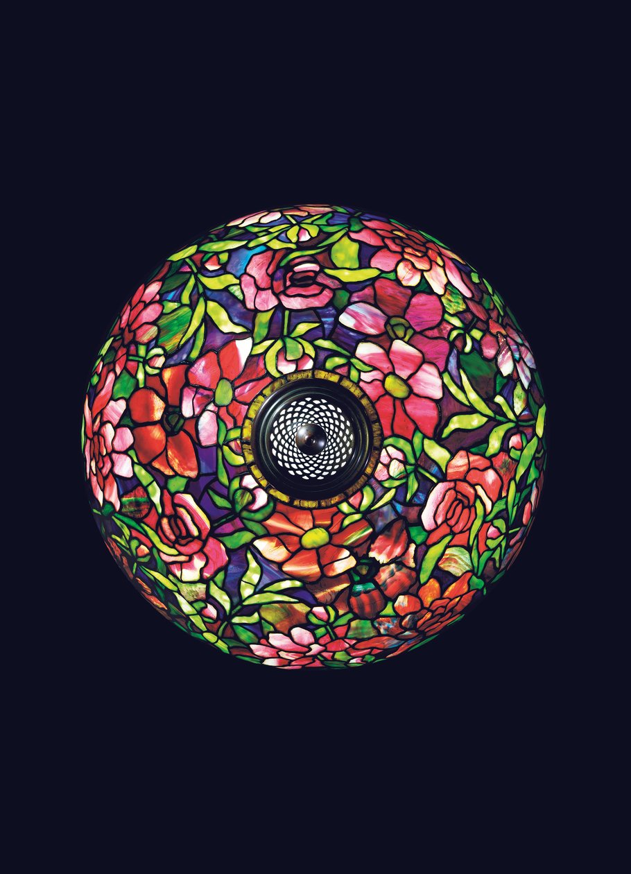 Pioenroos vloerlamp, ca. 1910 door Tiffany and Company