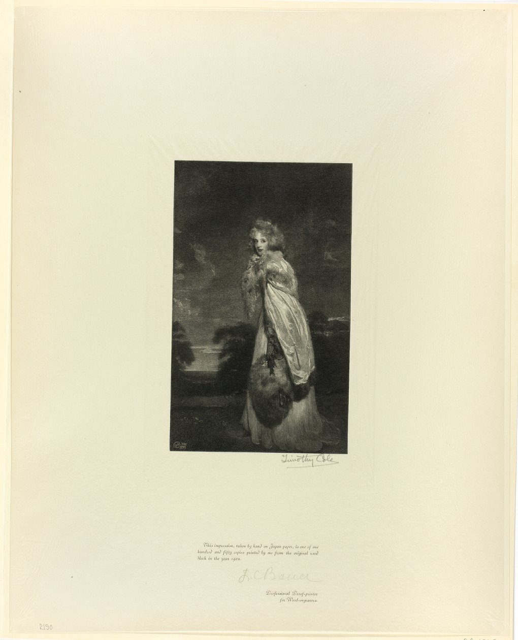 Lady Derby (Miss Farren), uit Oude Engelse Meesters door Timothy Cole