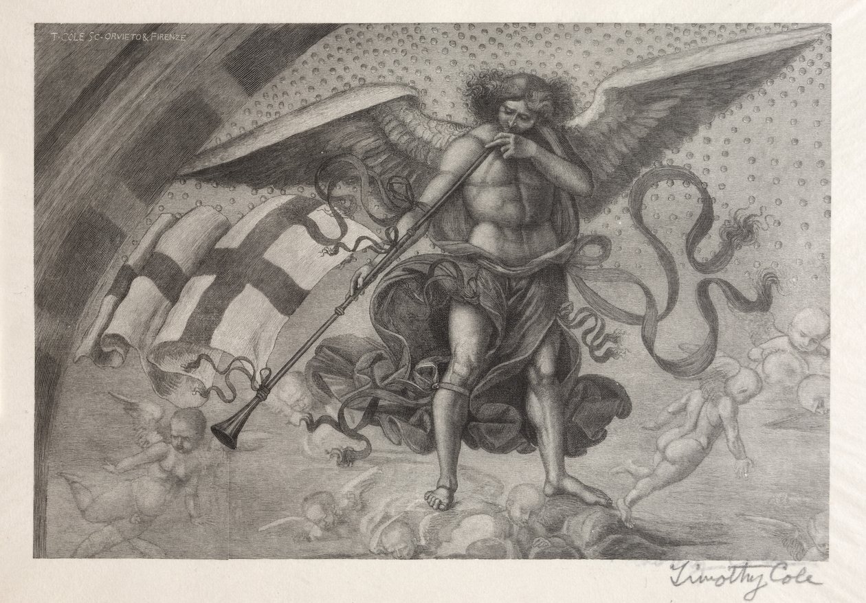 Oude Italiaanse meesters: Engel die een trompet blaast, 1888-1892 door Timothy Cole
