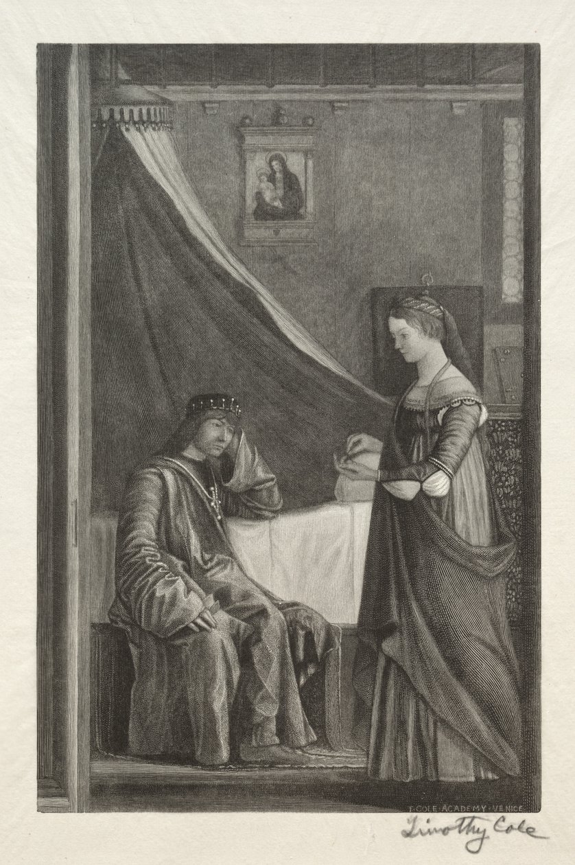 Oude Italiaanse meesters: St. Ursula met haar vader, 1888-1892 door Timothy Cole
