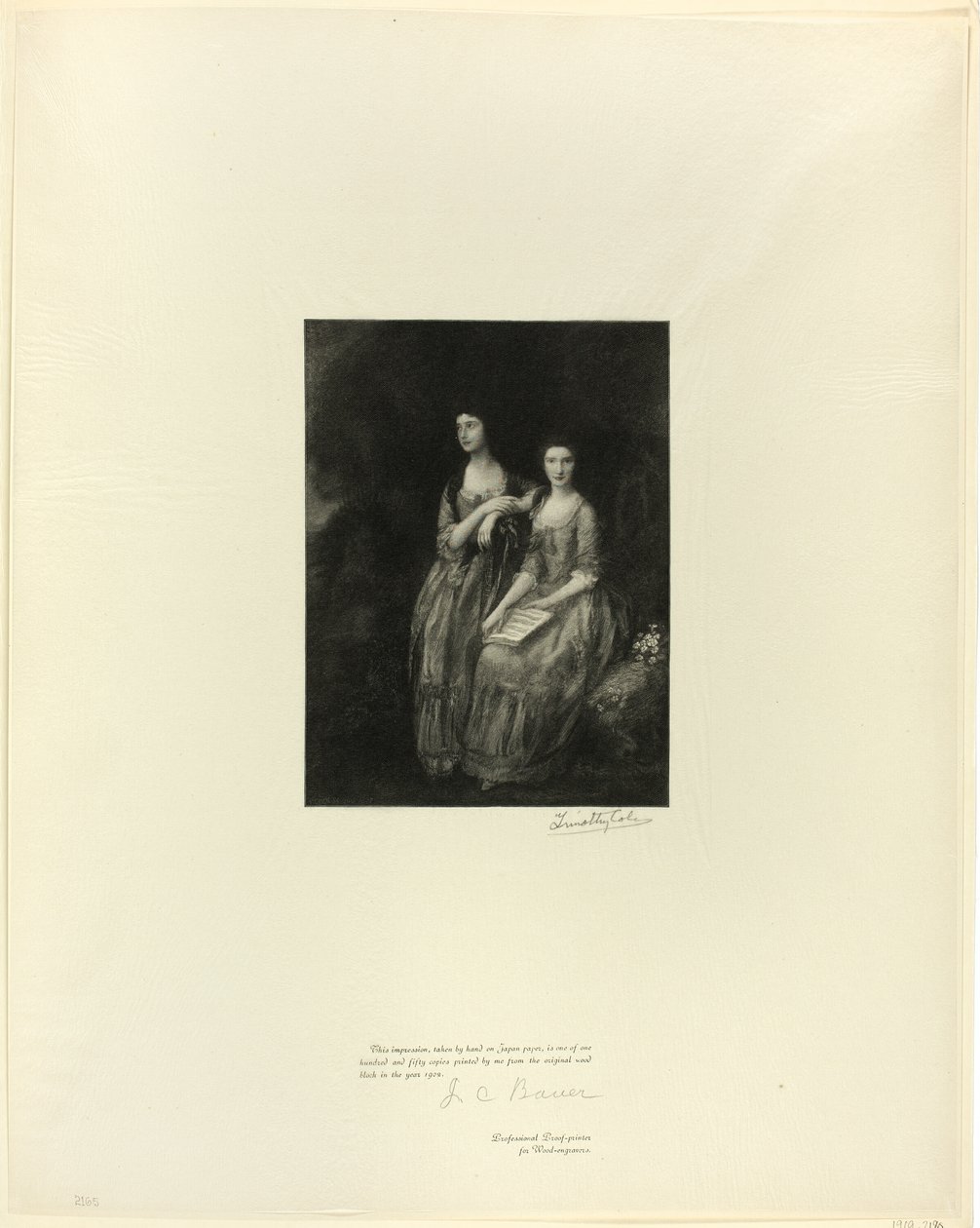 De Zusters: Mrs. Sheridan en Mrs. Tickell, uit Oude Engelse Meesters door Timothy Cole